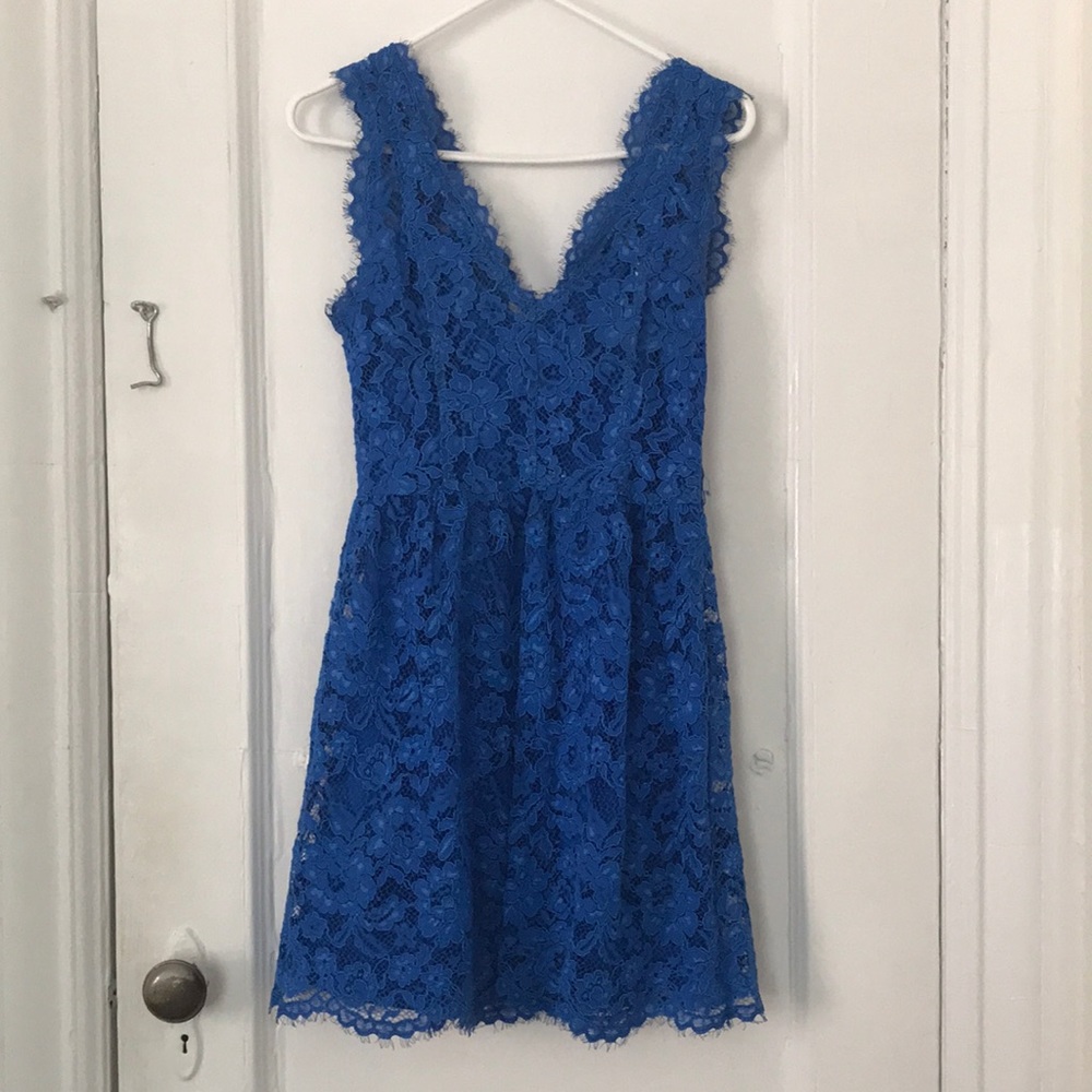 Blue lace dress